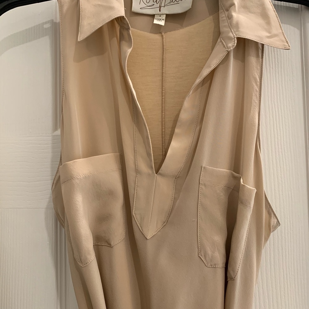 Rory Beca silk nude sleeveless dress